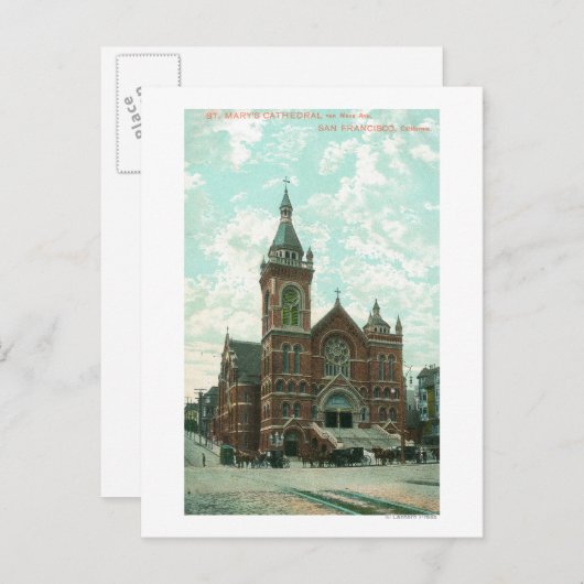聖マリア大聖堂の外観 ポストカード (正面/裏面)