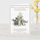 聖マリア宗教に対するカトリック聖別 カード (黄色い花)