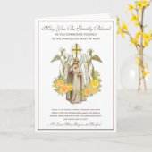 聖マリア宗教に対するカトリック聖別 カード (黄色い花)