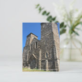 聖マリア教会のツインタワーReculver Kent on A シーズンポストカード (スタンド正面)