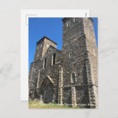 聖マリア教会のツインタワーReculver Kent on A シーズンポストカード (正面/裏面)