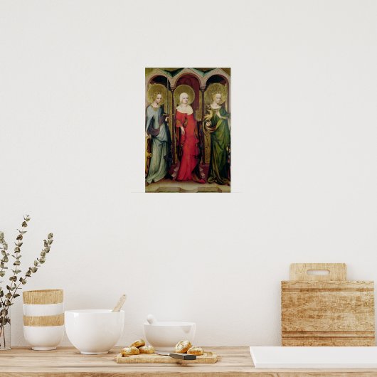 聖マリア、アレクサンドリアの聖キャサリン ポスター (キッチン)