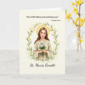 聖マリア・ゴレッティ神の平和と恵み カード (黄色い花)