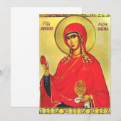 聖マリア・マグダレネの正教のイコン 招待状 (正面/裏面)