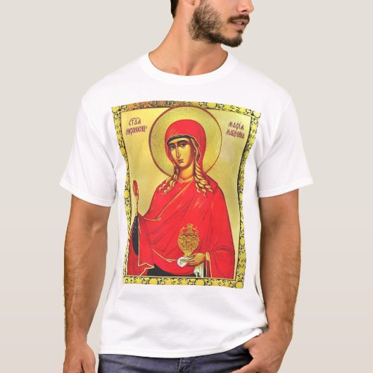 聖マリア・マグダレネの正教会のイコン Tシャツ (正面)