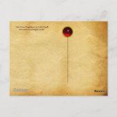 聖マリア・マグダレネ2赤，金ゴールド，羊皮紙 ポストカード (裏面)