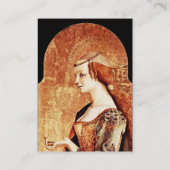 聖マリア・マグダレン，金ゴールド，赤，黒 名刺 (裏面)