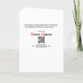 聖マルガリタとドラゴンと復活のバナー カード (裏面)