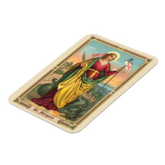 聖マルガリタとドラゴンと復活のバナー マグネット (左側)