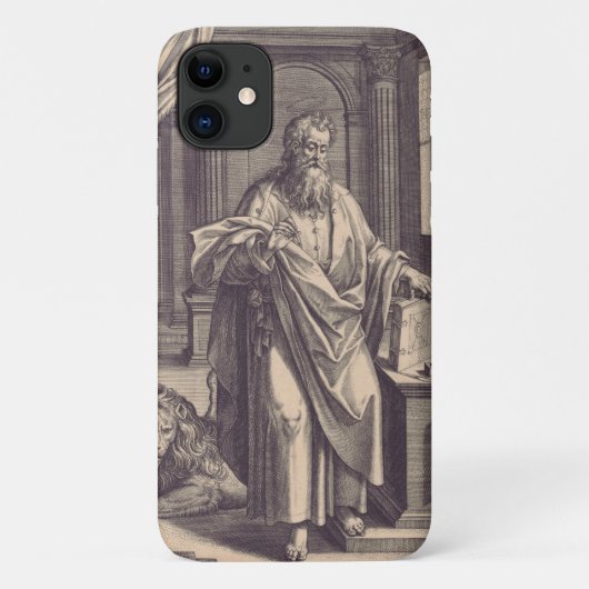 聖マルコ伝道者使徒のインク聖カード Case-Mate iPhoneケース (裏面)