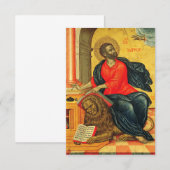 聖マルコ伝道者正教のアイコン サンキューカード (正面/裏面)