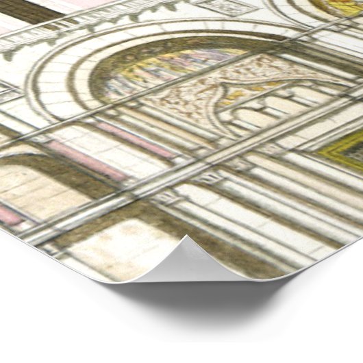 聖マルコ大聖堂。ヴェネツィアイタリア ポスター (角)