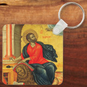 聖マルコ福音主義正統のアイコン キーホルダー (裏面)