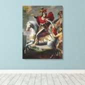 聖マルティンは乞食とマントを分かち合った キャンバスプリント (インサイチュ (ウッドフロア))