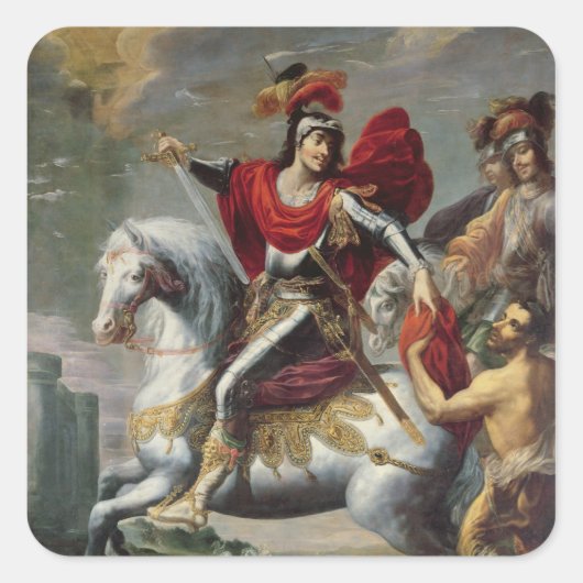 聖マルティンは乞食とマントを分かち合った スクエアシール (正面)