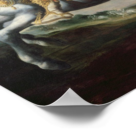 聖マルティンは乞食とマントを分かち合った ポスター (角)