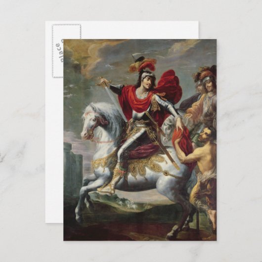 聖マルティンは乞食とマントを分かち合った ポストカード (正面/裏面)