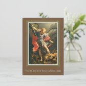 聖ミカエルお悔やみや弔慰弔意 エンクロージャーカード (スタンド正面)