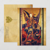 聖ミカエルが悪魔を打ち破る ポストカード (正面/裏面)