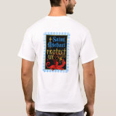 聖ミカエルが私たちを守りますTシャツ Tシャツ (裏面)