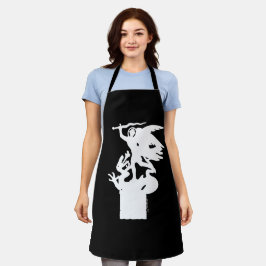 聖ミカエルとドラゴン（白） エプロン
