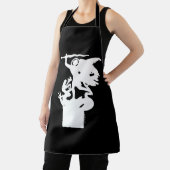 聖ミカエルとドラゴン（白） エプロン (インサイチュ)