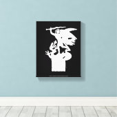 聖ミカエルとドラゴン（白） キャンバスプリント (インサイチュ (ウッドフロア))