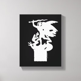 聖ミカエルとドラゴン（白） キャンバスプリント