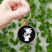 聖ミカエルとドラゴン（白） キーホルダー (手)