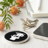 聖ミカエルとドラゴン（白） キーホルダー (側面)