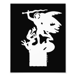 聖ミカエルとドラゴン（白） フォトプリント           