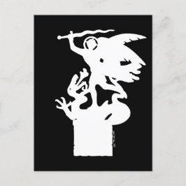 聖ミカエルとドラゴン（白） ポストカード