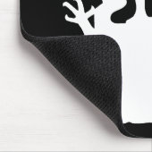 聖ミカエルとドラゴン（白） マウスパッド (コーナー)