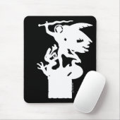 聖ミカエルとドラゴン（白） マウスパッド (マウス)