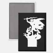 聖ミカエルとドラゴン（白） マグネット (正面/裏面)