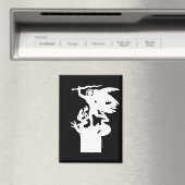 聖ミカエルとドラゴン（白） マグネット (インサイチュ (食洗機))