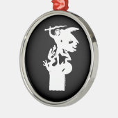 聖ミカエルとドラゴン（白） メタルオーナメント (左)