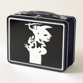 聖ミカエルとドラゴン（白） メタルランチボックス