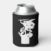 聖ミカエルとドラゴン（白） 缶クーラー (缶正面)