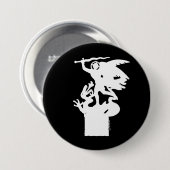 聖ミカエルとドラゴン（白） 缶バッジ (正面&裏面)