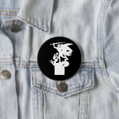 聖ミカエルとドラゴン（白） 缶バッジ (インサイチュ)