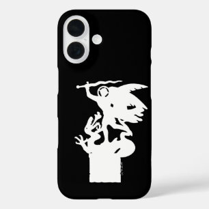 聖ミカエルとドラゴン(白) iPhone 16ケース