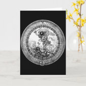 聖ミカエル大天使がサタンを打ち負かすキリスト カード (黄色い花)