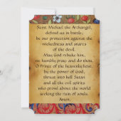 聖ミカエル大天使と悪魔の祈りの言葉カード 招待状 (裏面)