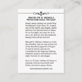 聖ミカエル大天使カトリック保護祈りの言葉 エンクロージャーカード (裏面)