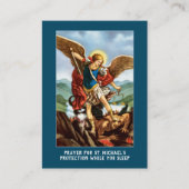 聖ミカエル大天使カトリック保護祈りの言葉 エンクロージャーカード (正面)