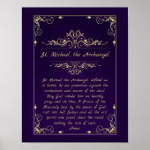 聖ミカエル大天使カトリック祈りの言葉 ポスター (正面)