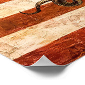 聖ミカエル大天使カトリック聖アメリカ国旗 ポスター (角)