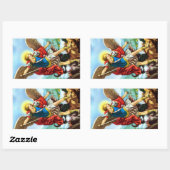 聖ミカエル大天使シール 長方形シール (シート)