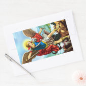 聖ミカエル大天使シール 長方形シール (封筒)